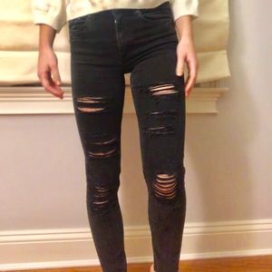 High waisted jeans
